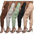 Multi-pocket Knitted Women Cargo Pants